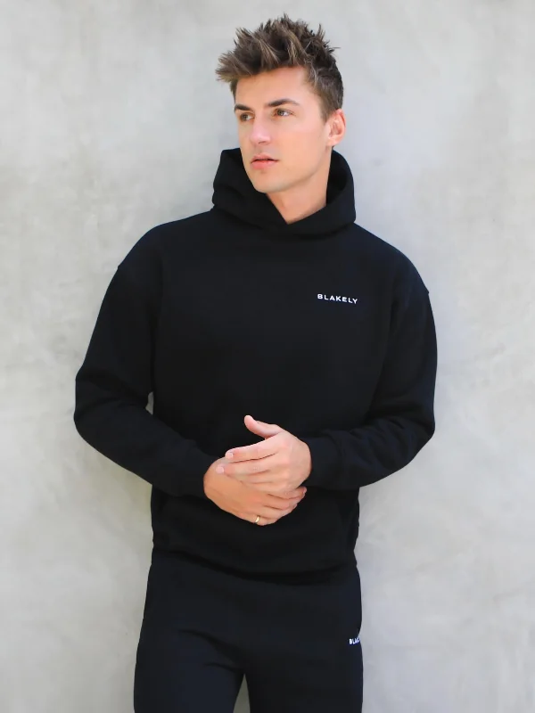 Timeless Sporty Series Relaxed Hoodie - Black