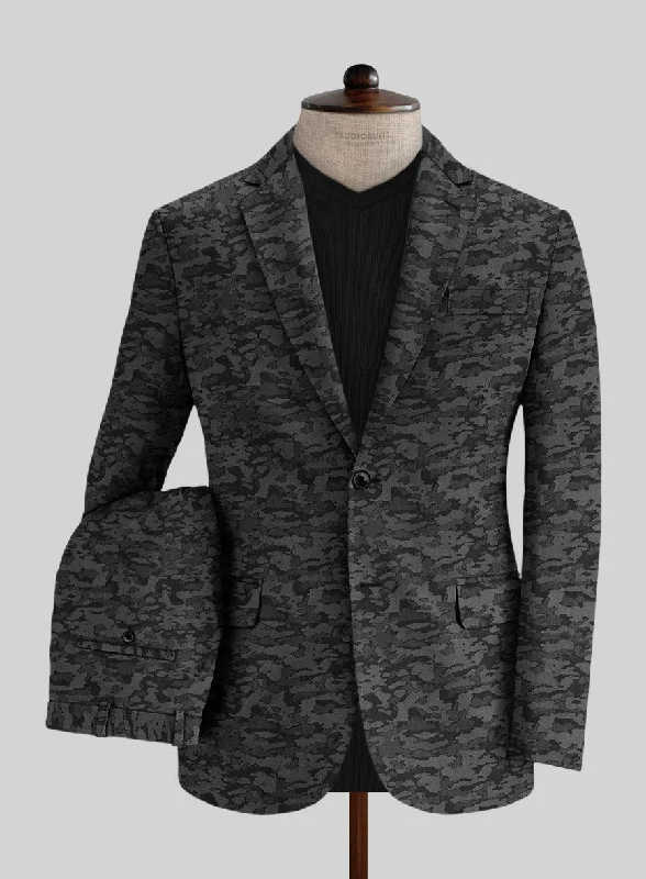 Bold Street Edge Italian Luxury Camo Cotton Suit