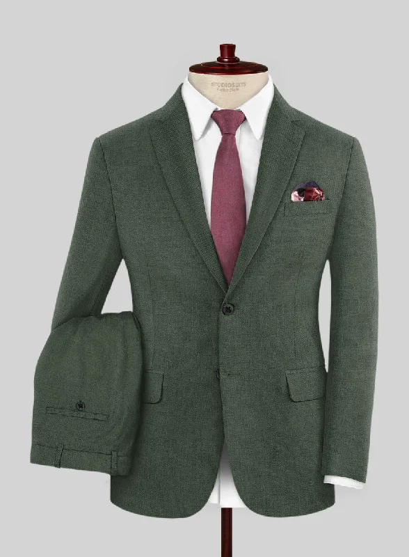 Modern Weekend Huddersfield Stretch Autumn Green Wool Suit