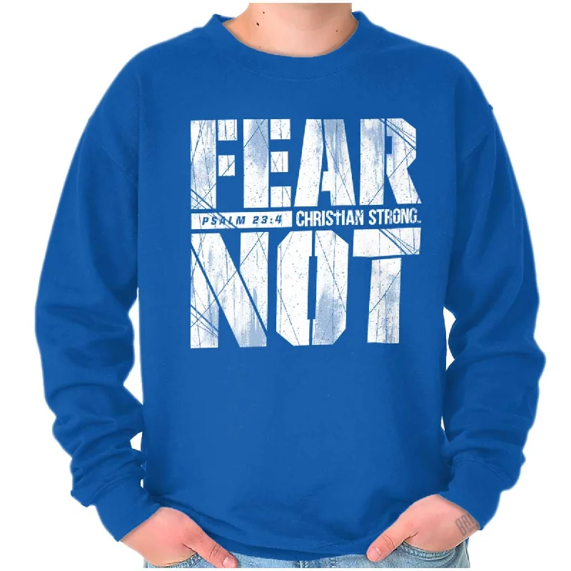 Modern Outerwear Fear Not Psalm 23:4 Crewneck Sweatshirt