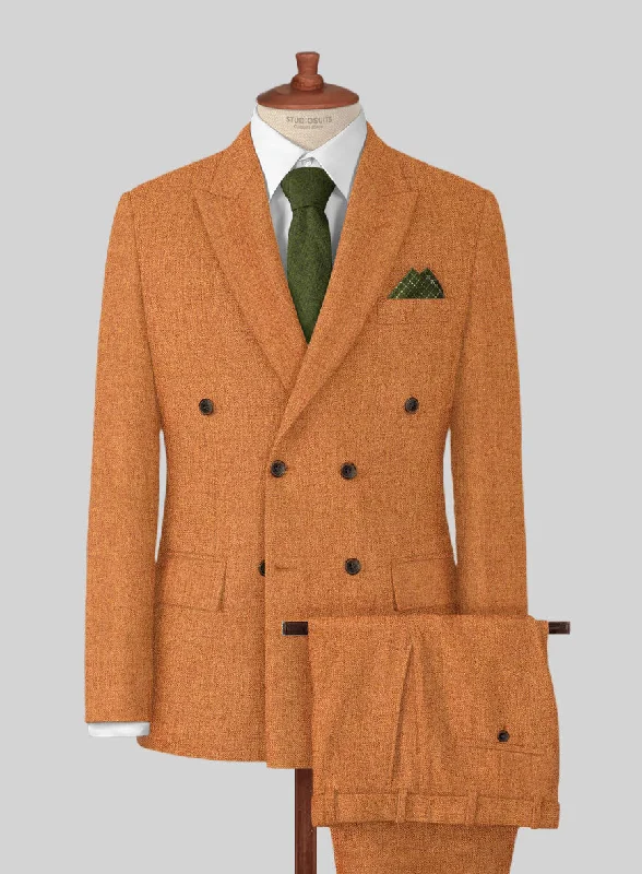 Soft Minimalism Naples Cocktail Orange Tweed Suit