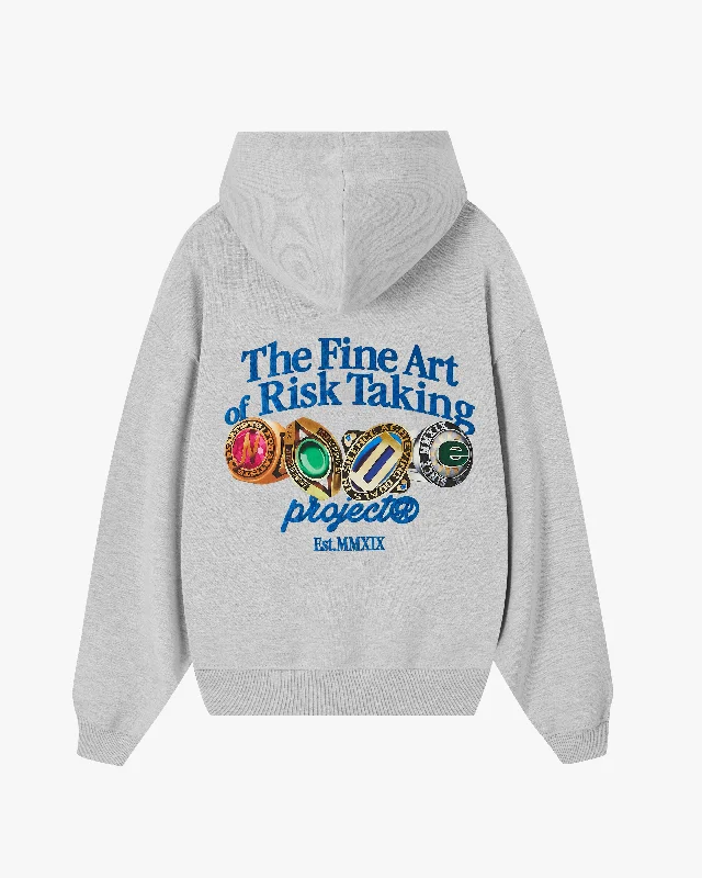 Cozy Streetwear FINE ART HOODIE GREY MELANGE