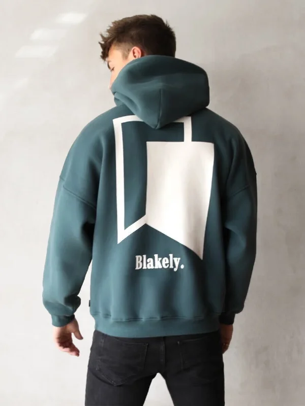 Clean Utility Revolve Relaxed Hoodie - Teal Green