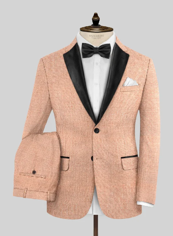 Relaxed Outdoors Napolean Spring Salmon Pink Tuxedo Suit