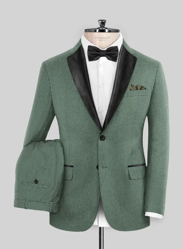 Chic Simplicity Sage Green Tuxedo Suit