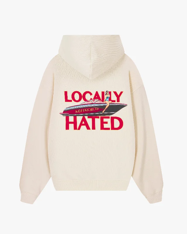 Relaxed Fashion LOCALLY HATED HOODIE MARSHMALLOW