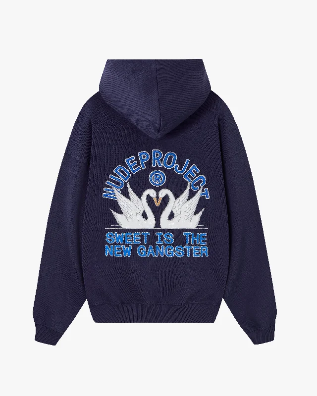 Classic Statement SWANS HOODIE NAVY