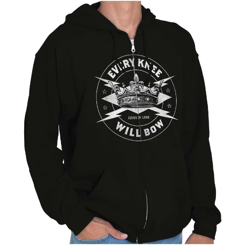 Structured Fit Every Knee Will Bow Zip Hoodie