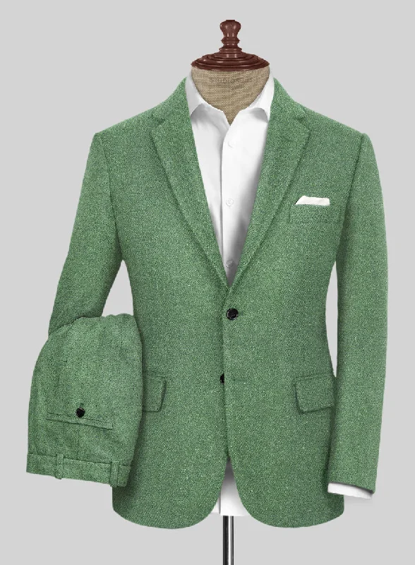 Sleek Sporty Highlander Heavy Paris Green Tweed Suit