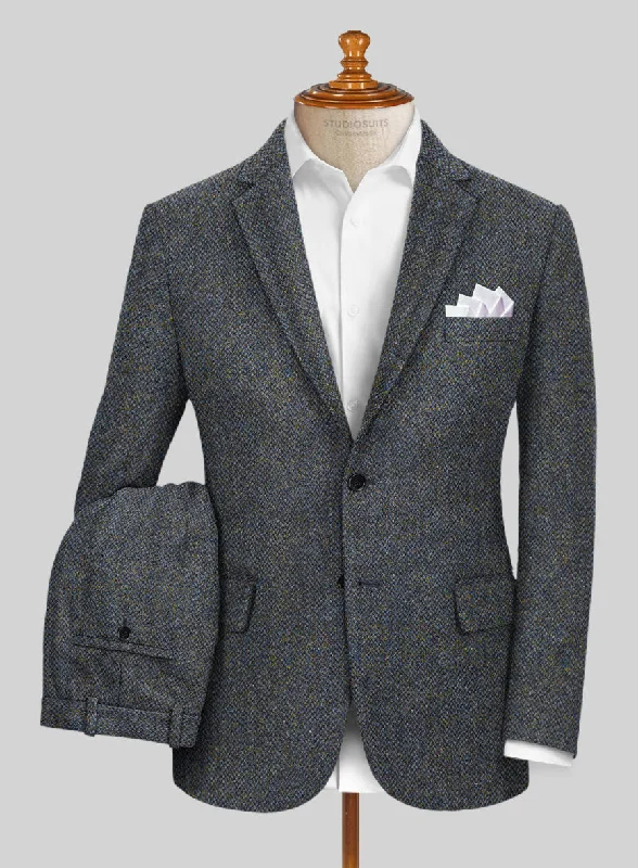 Neutral Streetwear Harris Tweed Barley Blue Suit