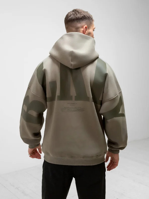 Modern Tailored BLKLY Relaxed Hoodie - Safari Green