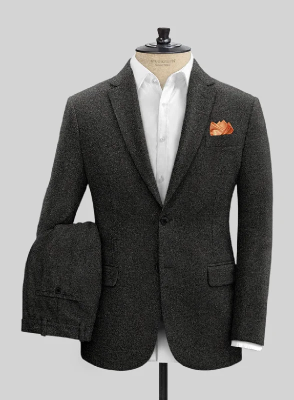 Modern Outerwear Light Weight Hamburg Charcoal Tweed Suit