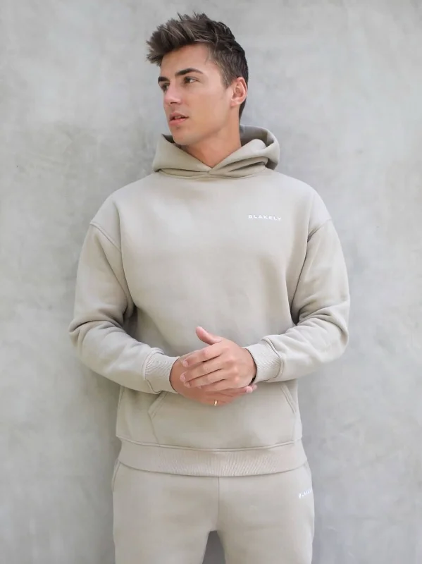 Modern Rugged Series Relaxed Hoodie - Washed Khaki