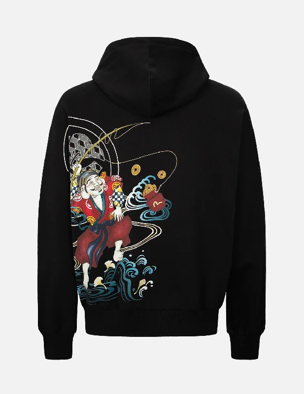 Smart Layering Fisherman Godhead Print Hooded Sweatshirt