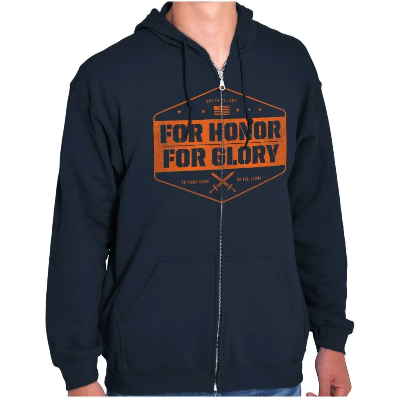 Fashionable Classics For Honor and Glory Zip Hoodie