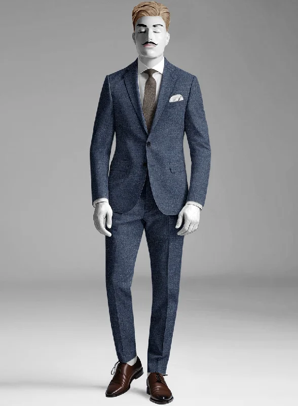 Relaxed Prints Look Italian Wool Silk Linen Giordano Suit