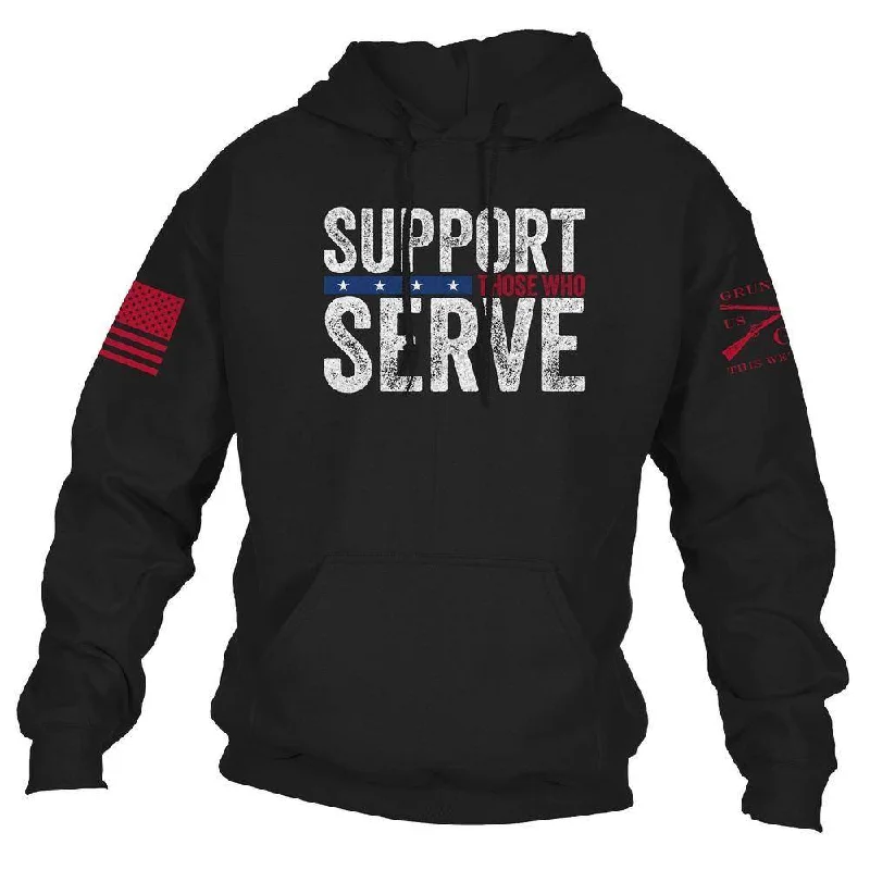 Sleek Layers Men's Support Those Who Serve™  Hoodie - Black