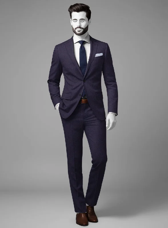 Modern Basics Napolean Eggplant Wool Suit