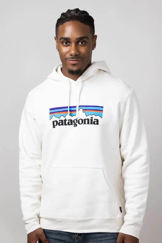 Modern Weekend Patagonia Men’s P-6 Logo Uprisal Hoodie in Birch White | 39622-BCW