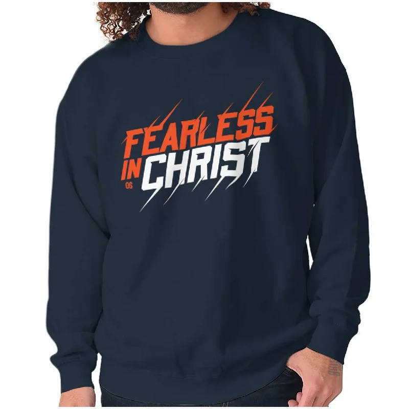 Elegant Prints Fearless in Christ Crewneck Sweatshirt