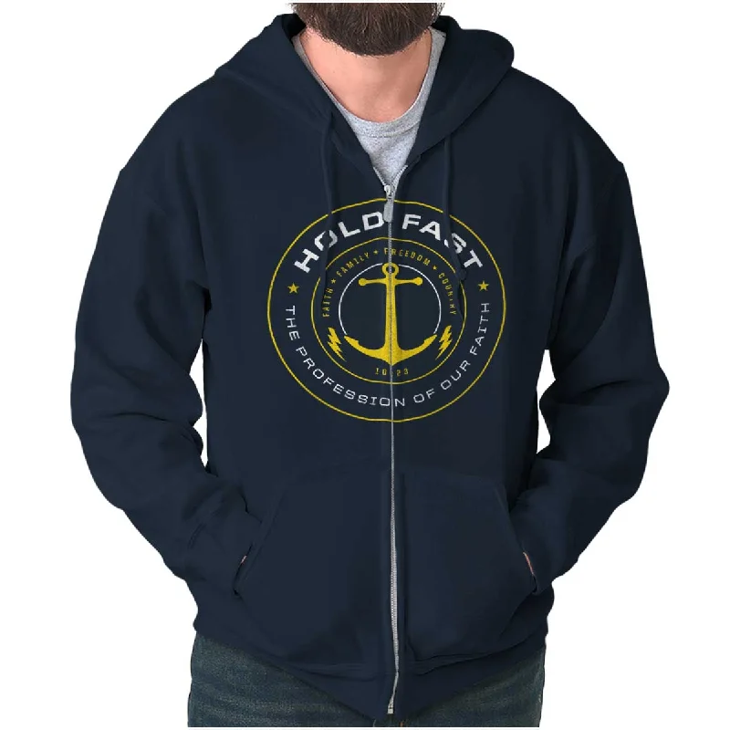 Rugged Prints Hold Fast to Faith Zip Hoodie