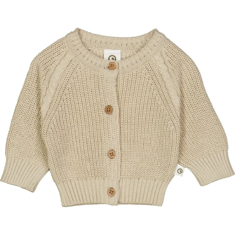 High-End Fit Müsli Oat Strik Chunky Cardigan