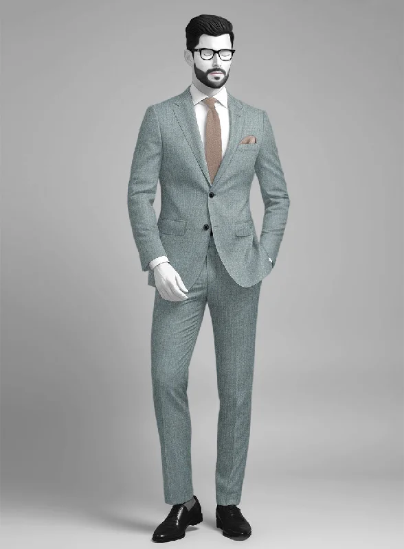 Modern Essentials Napolean Stretch Gray Blue Wool Suit