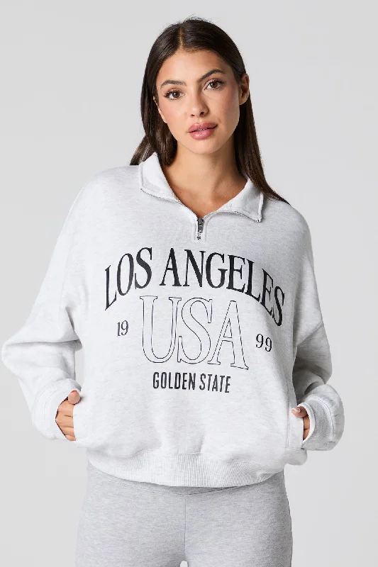 City Graphic Quarter Zip Sweatshirt