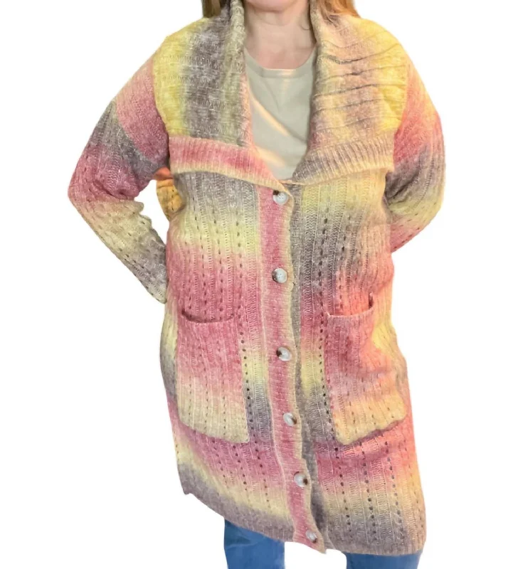 Celine Cardigan In Multi-Colored