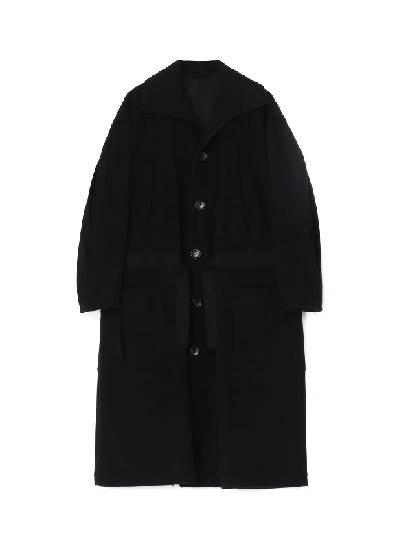 WOOL MOSSER WAIST STRING COAT