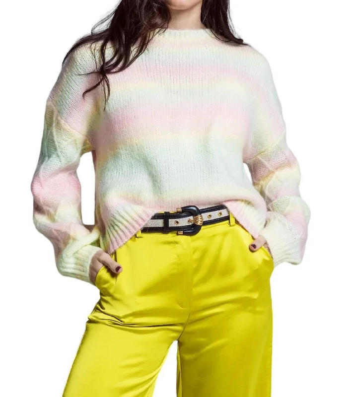 Oh Ombre' Pastel Sweater In Roze