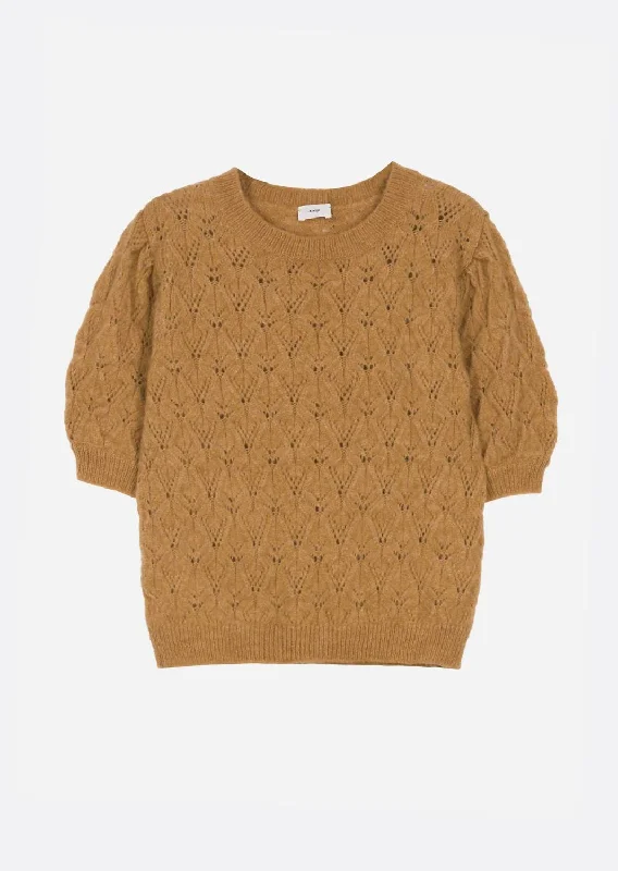 Women's Ledika Short-Sleeve Sweater In Camel