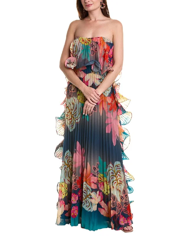 Relaxed Statement Badgley Mischka Ruffle Gown