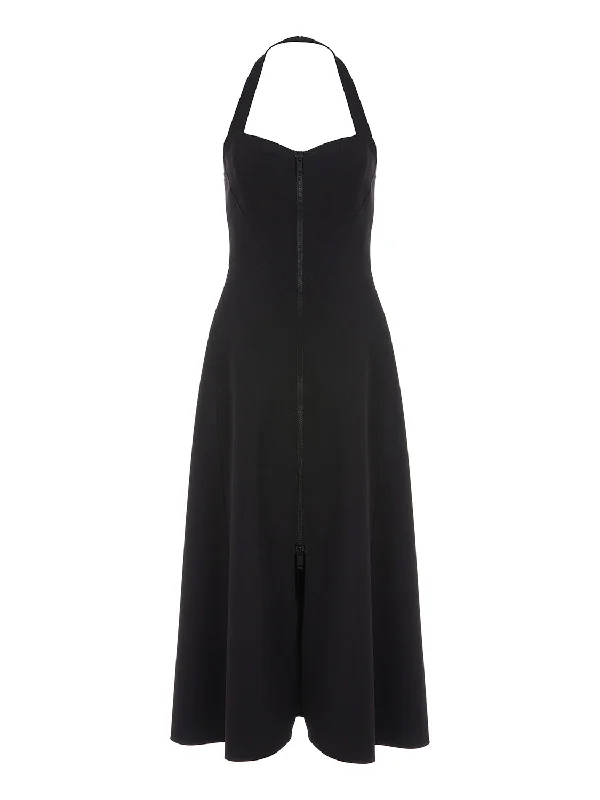 Minimalist Aesthetic Halter Neck Dress