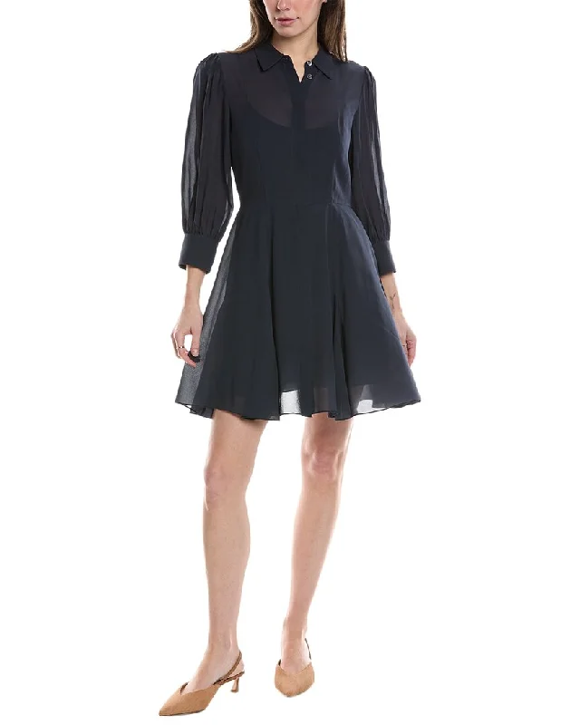 Rugged Utility Theory Mini Silk Shirtdress