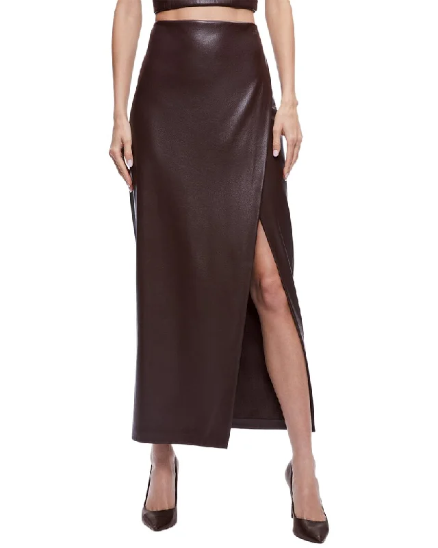 alice + olivia Siobhan Slip Wrap Maxi Skirt