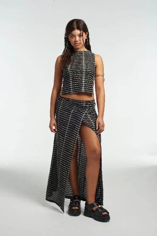 Fracture Maxi Skirt