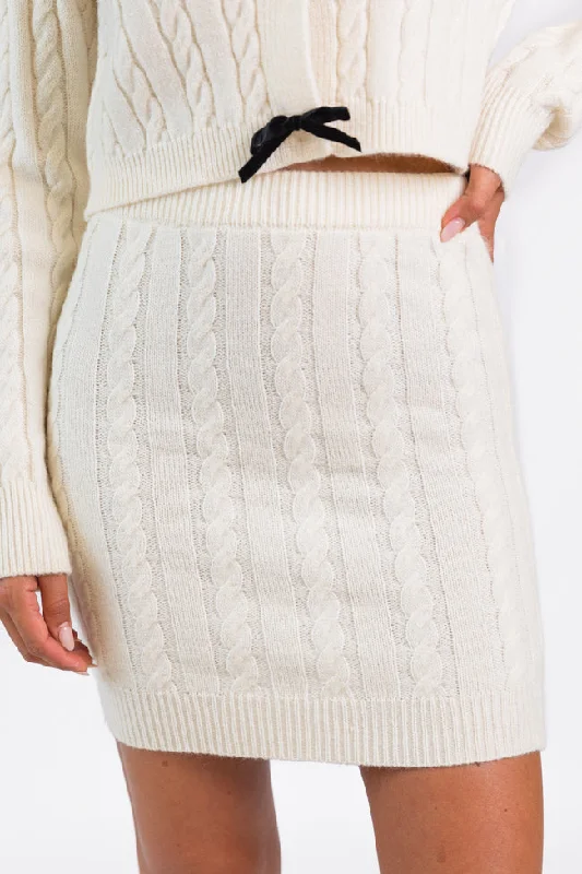 There's Always Hope Cable Knit Mini Skirt