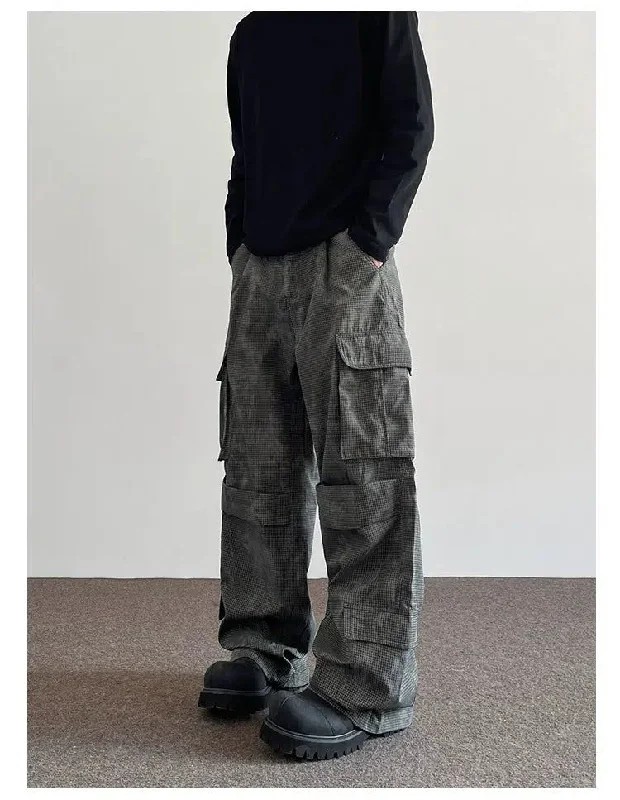 Multi-Pocket Straight Cargo Pants