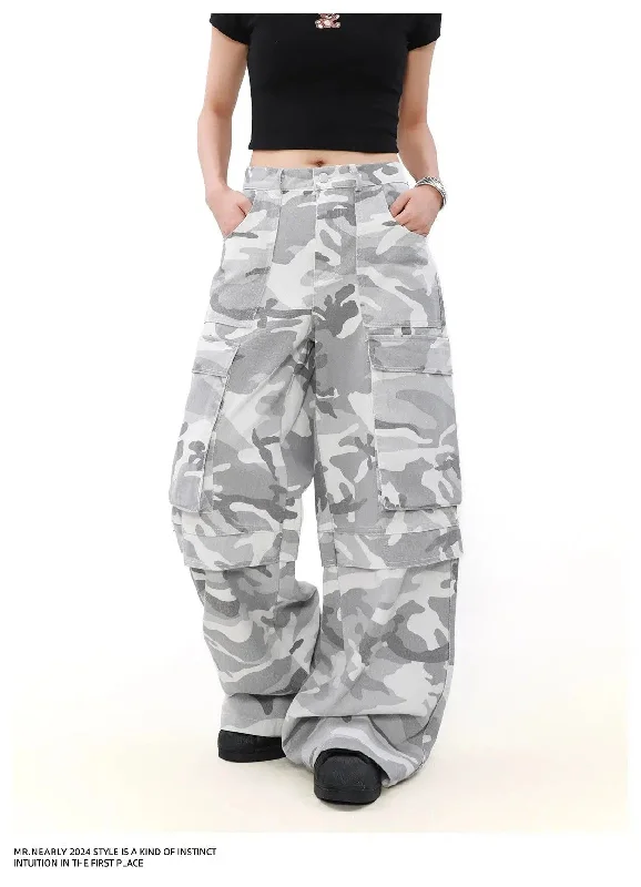 Neutral Fashion Comfy Styles Comfortable Sneakers Light Faded Camo Cargo Pants