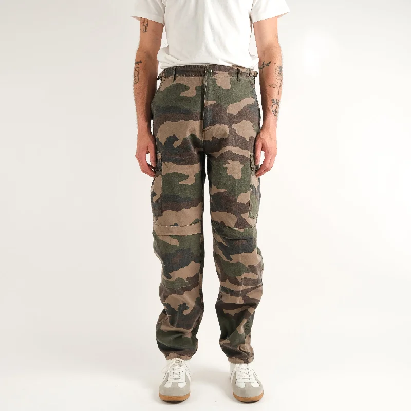 Streetwear Fusion Sporty Styles Slim-fit Shirts US WOODLAND CAMO CARGO PANTS