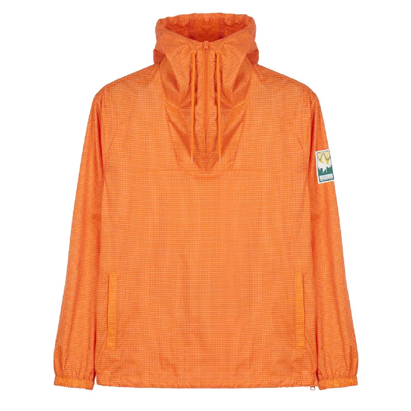 Casual Contemporary Street Style Polo Shirts Hikerdelic Ripstop Conway Smock Blood Orange