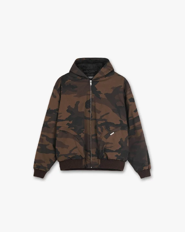 Hooded Jacket - Brown Camo