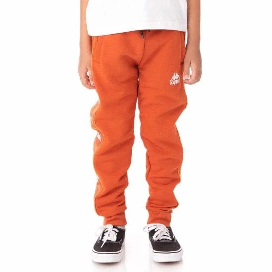 Kids Kappa 222 Banda Alanz 3 Sweatpants (Orange/White)