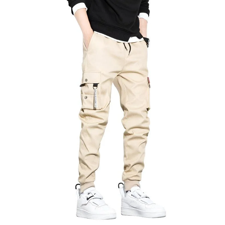 Smart Layering Relaxed Casuals Preppy Pants Loose Cotton Cargo Pants