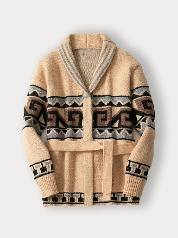 Luxe Knitted Jacquard Cardigan