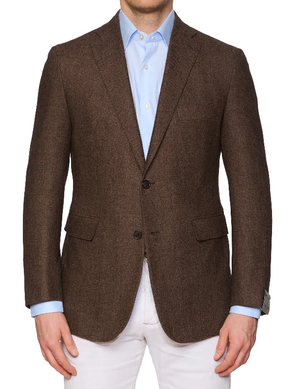 MAURO BLASI Napoli Handmade Brown Blazer Jacket EU 50 NEW US 40