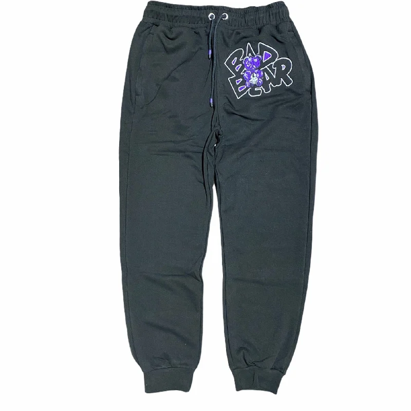 Retro Label 12s Concord Bad Bear Joggers (Black/Purple) - RL12SJ