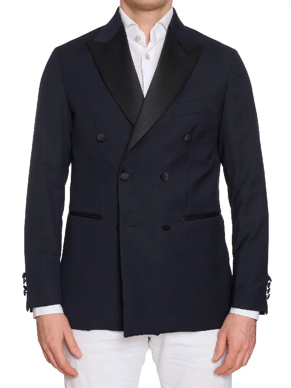 SARTORIA PARTENOPEA Midnight Blue Super 120'S Tuxedo DB Jacket EU 50 NEW US 40 Current