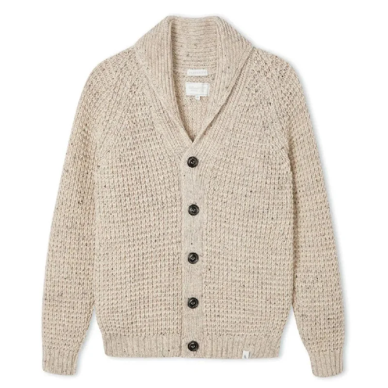 Skiddaw Waffle Shawl Wool Cardigan